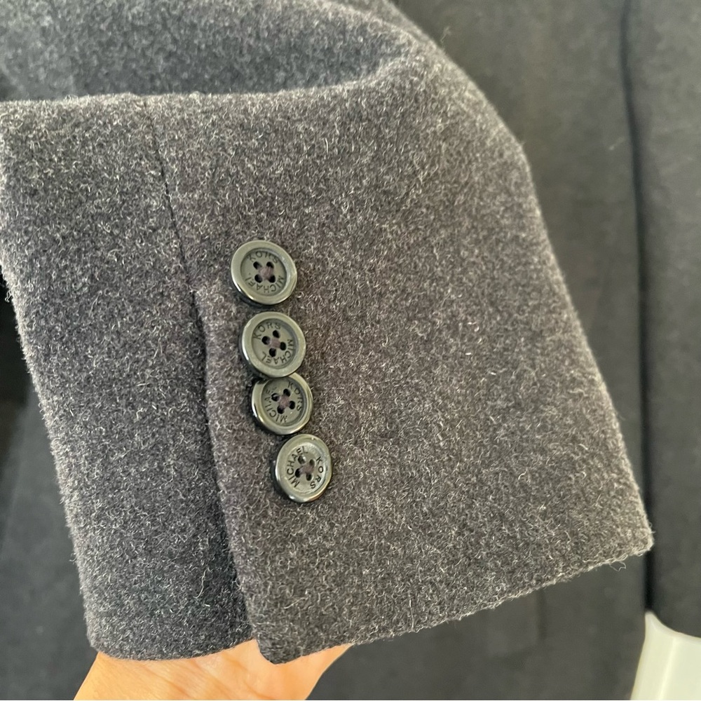Michael Kors Woolblend Winter Charcoal Peacoat Sz 50L - Picture 7 of 9